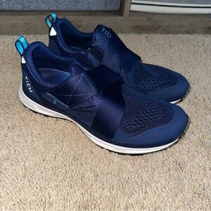 Tiem Slipstream Cycling Shoes Navy dark blue Hook and Loop Womens Size US 8